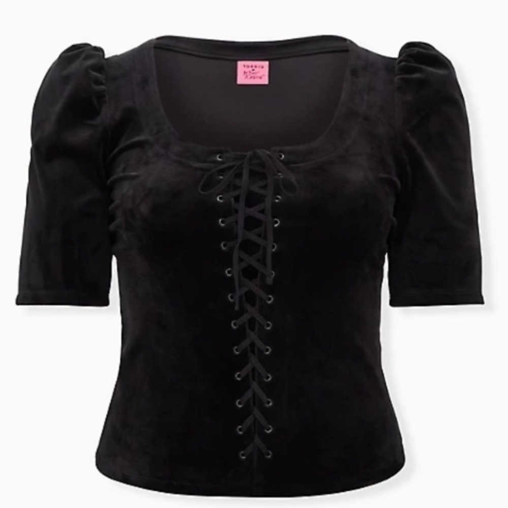 Size 2 Torrid Betsey Johnson Velvet Corset Top 🦇 Goth Pinup